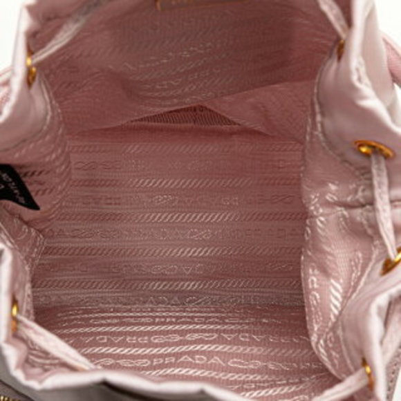 Prada triangle logo plate Shoulder Bag pink nylon - Picture 9 of 10